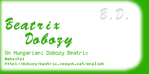 beatrix dobozy business card